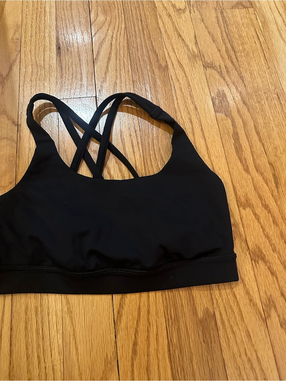 lululemon athletica Black Strappy Energy Sports Bra - Size 4