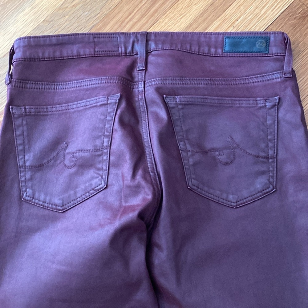 Ag Adriano Goldschmied Women’s Burgundy Skinny Jeans Size 26R