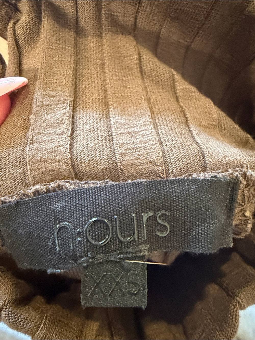 NWT Hours Ribbed Long-Sleeve Mock Neck Dress - Brown Size XXS