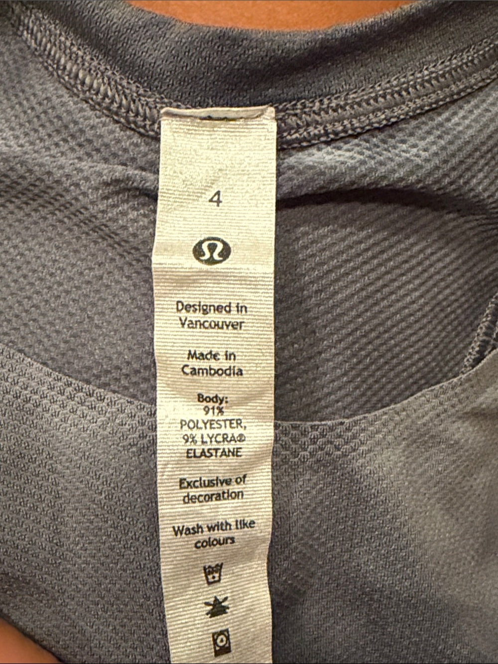 Lululemon Tie-Dye Gray Racerback Tank Top Size 4