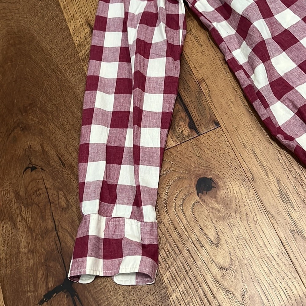 NWT J.Crew Perfect Fit Women’s Red Plaid Button Down Size S
