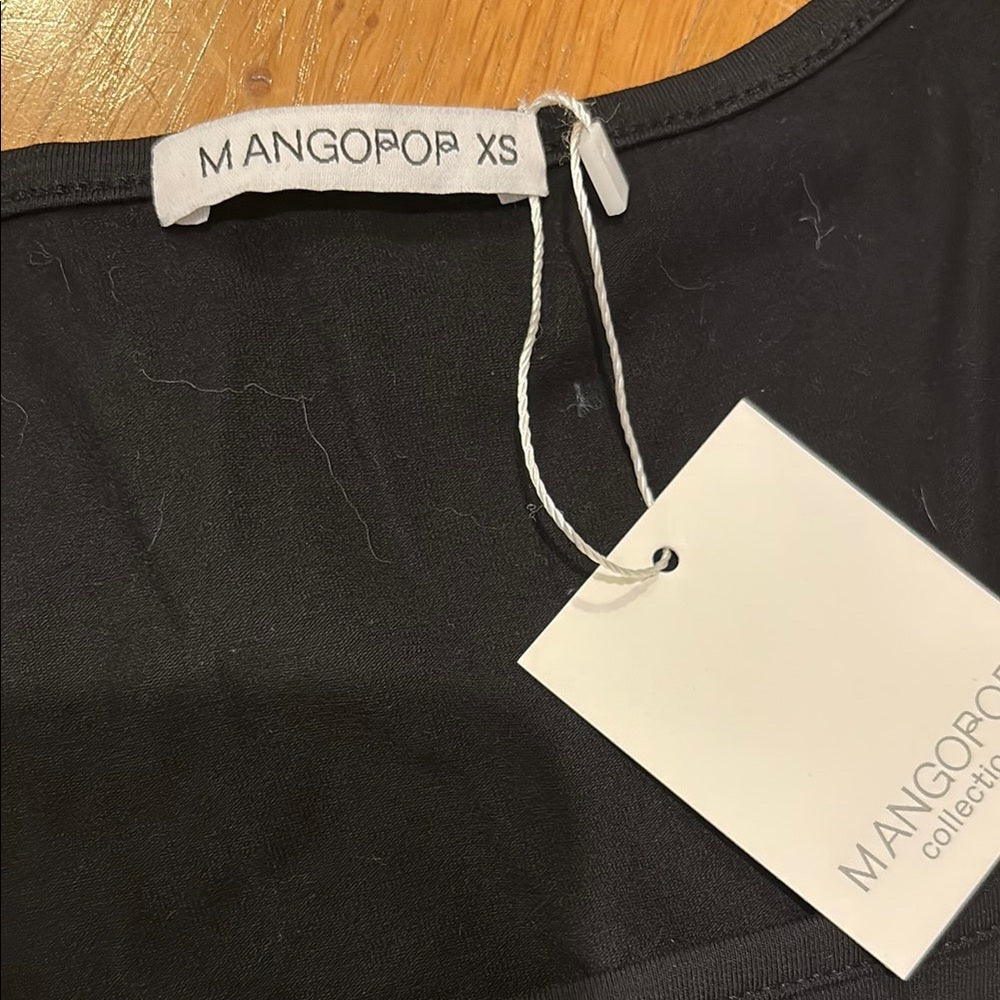 NWT Mango Women’s Elegant Black Bodysuit Size S