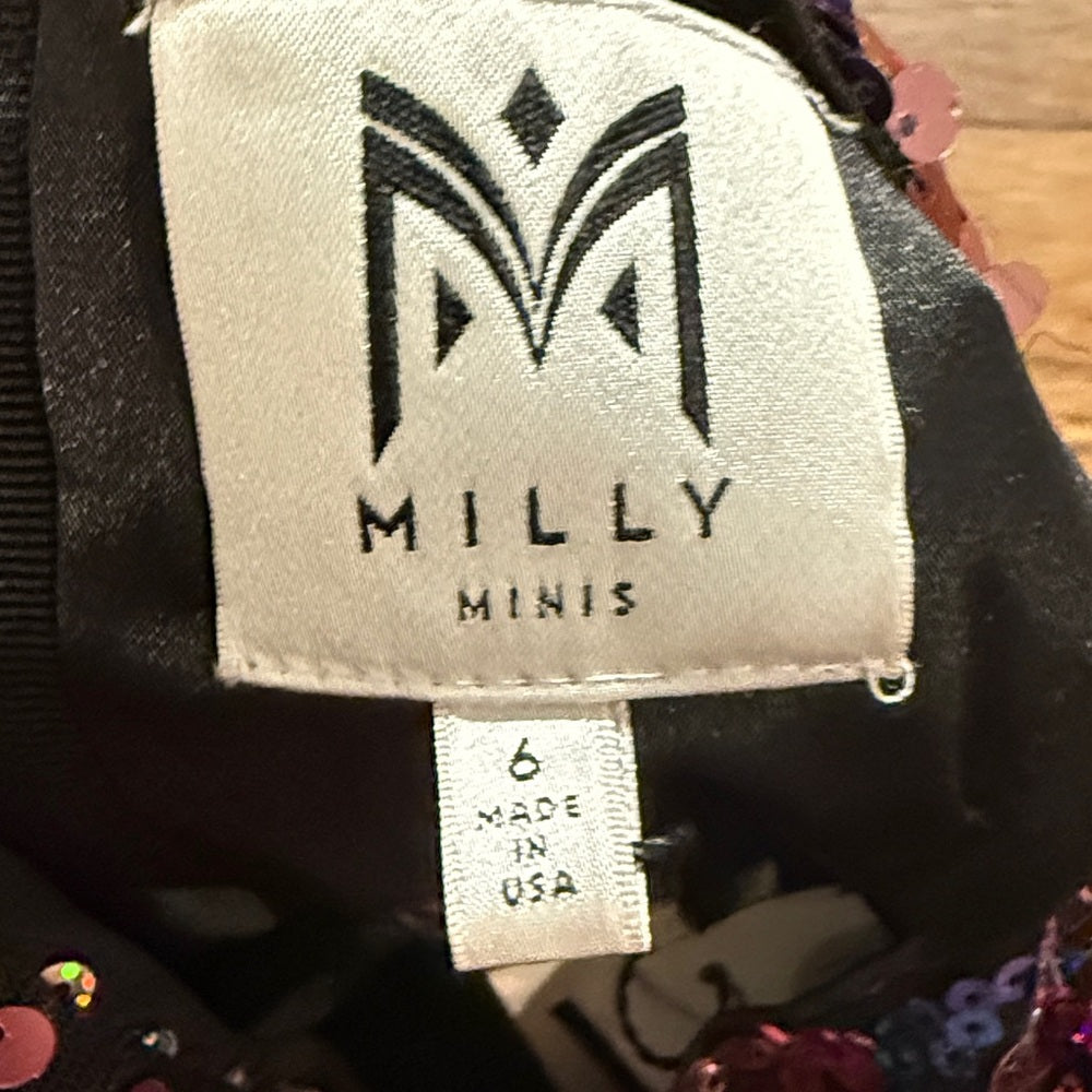 NWT Milly Multicolor Sequin Dress Size 6