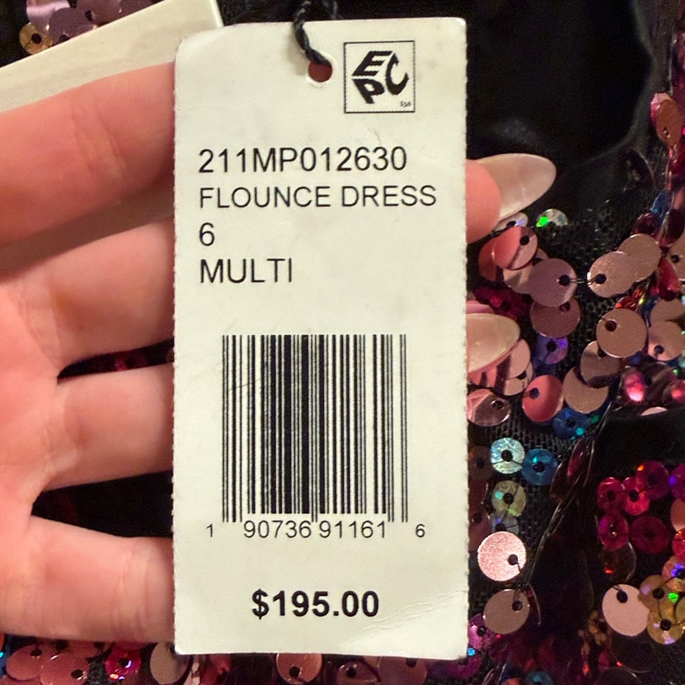 NWT Milly Multicolor Sequin Dress Size 6