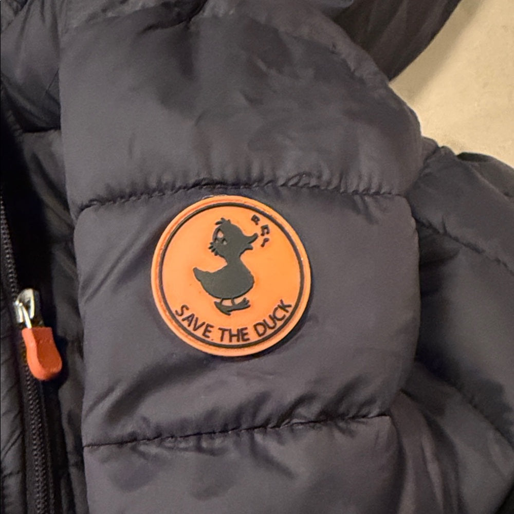 Save The Duck Boys Black Puffer Jacket Size 12