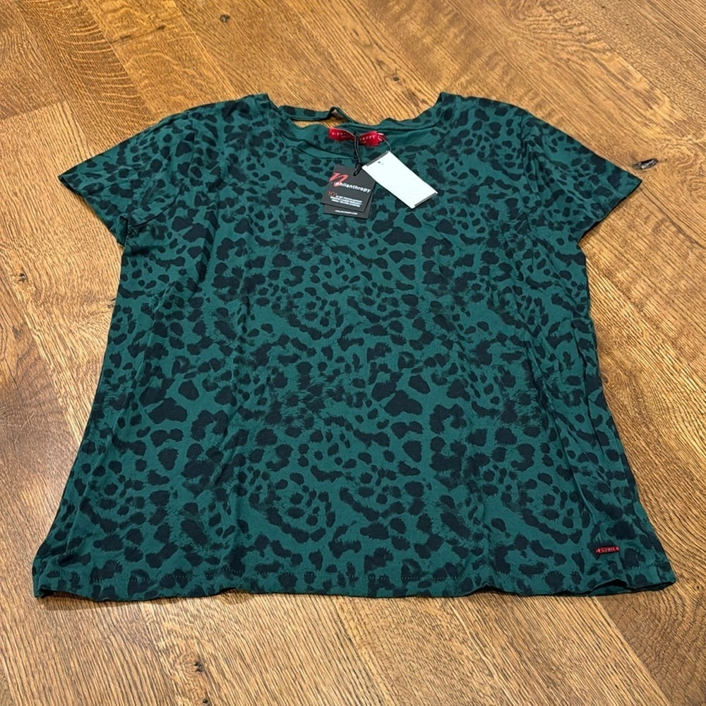 NWT N:Philanthropy Women’s Tshirt Green and Black Size Small