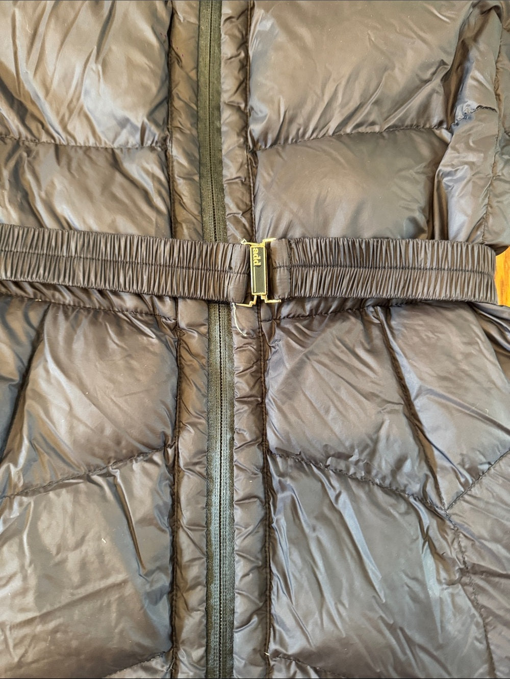 Girls' Add Navy Puffer Belted Coat - Kids Jacket Size XXS/10Y