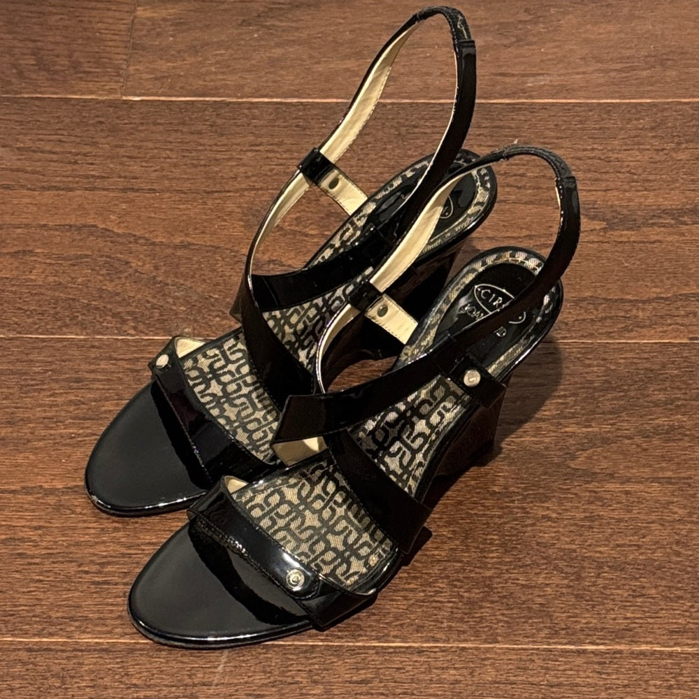 Circa Joan & David Black Strappy Women's Shoes Size 9.5