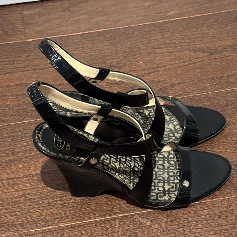 Circa Joan & David Black Strappy Women's Shoes Size 9.5