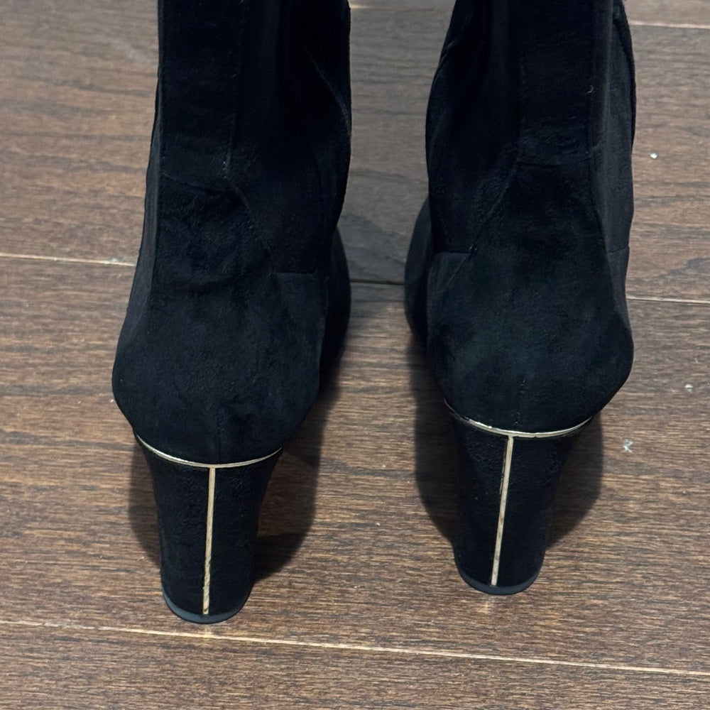 NWOT DKNY Black Suede Sloane Over the Knee Women's Boots Size 9