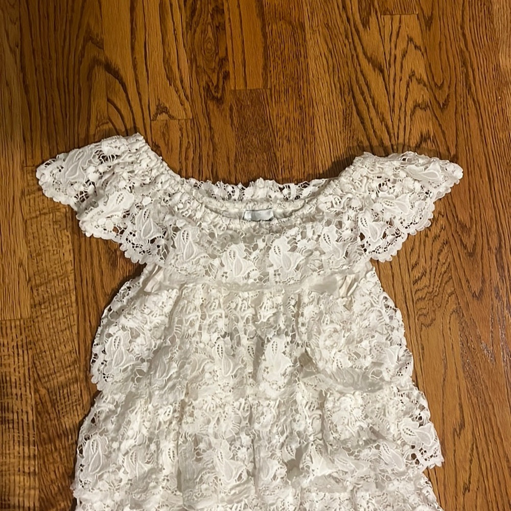 Miguelina Woman’s White Lace Dress Size S