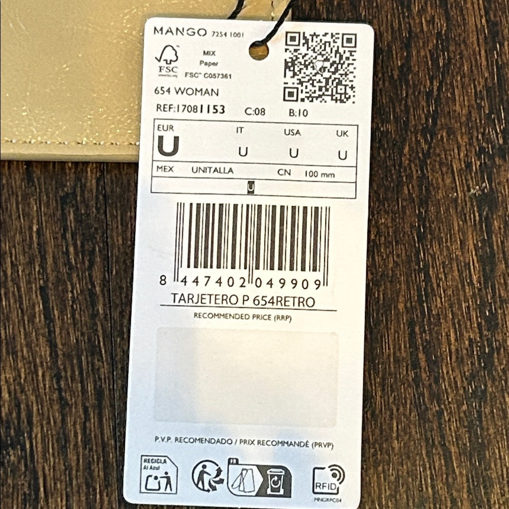 MANGO Beige Card Holder Wallet