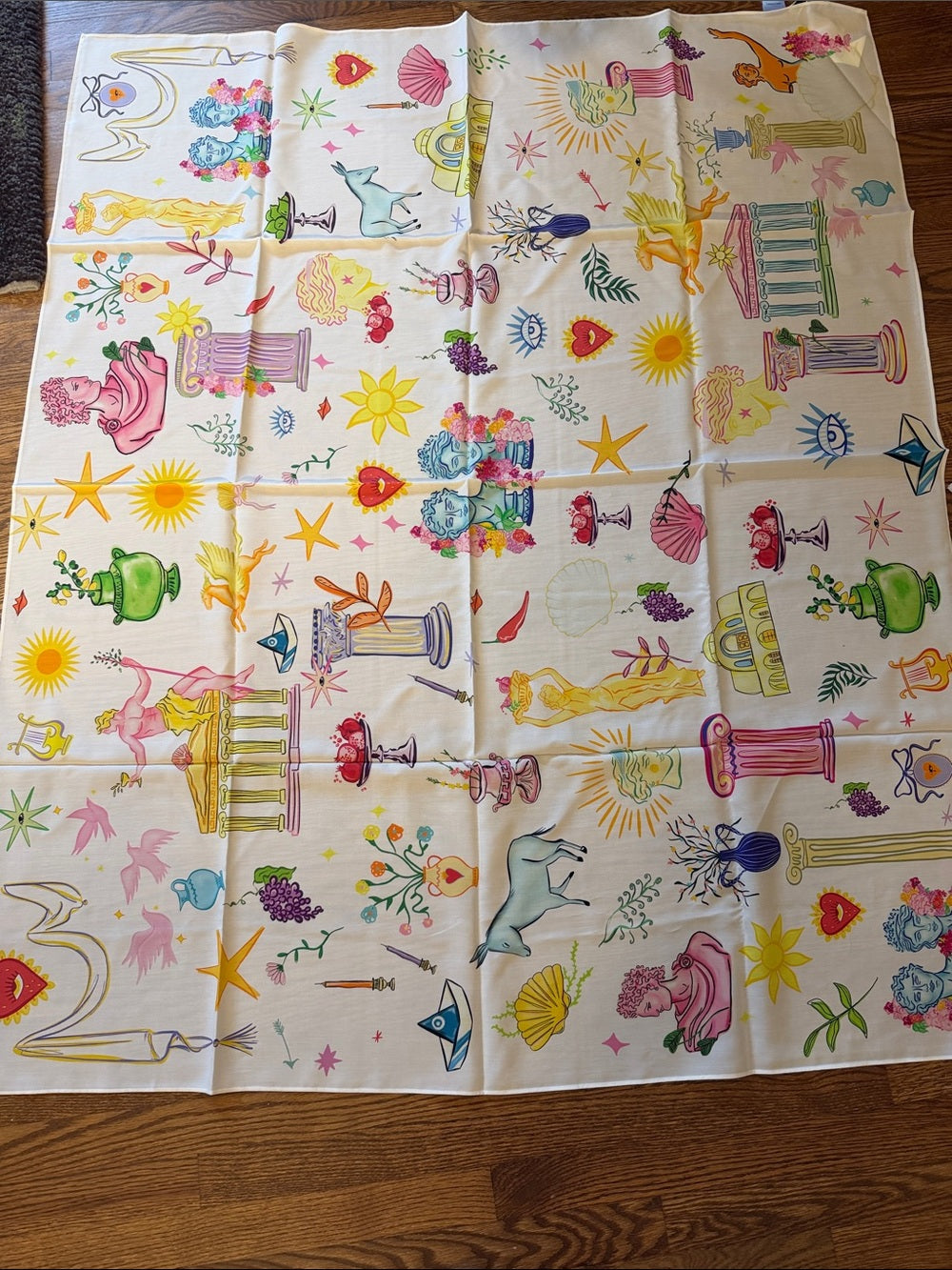 NWT Sneaky Link Silk Scarf with multicolor designs One Size