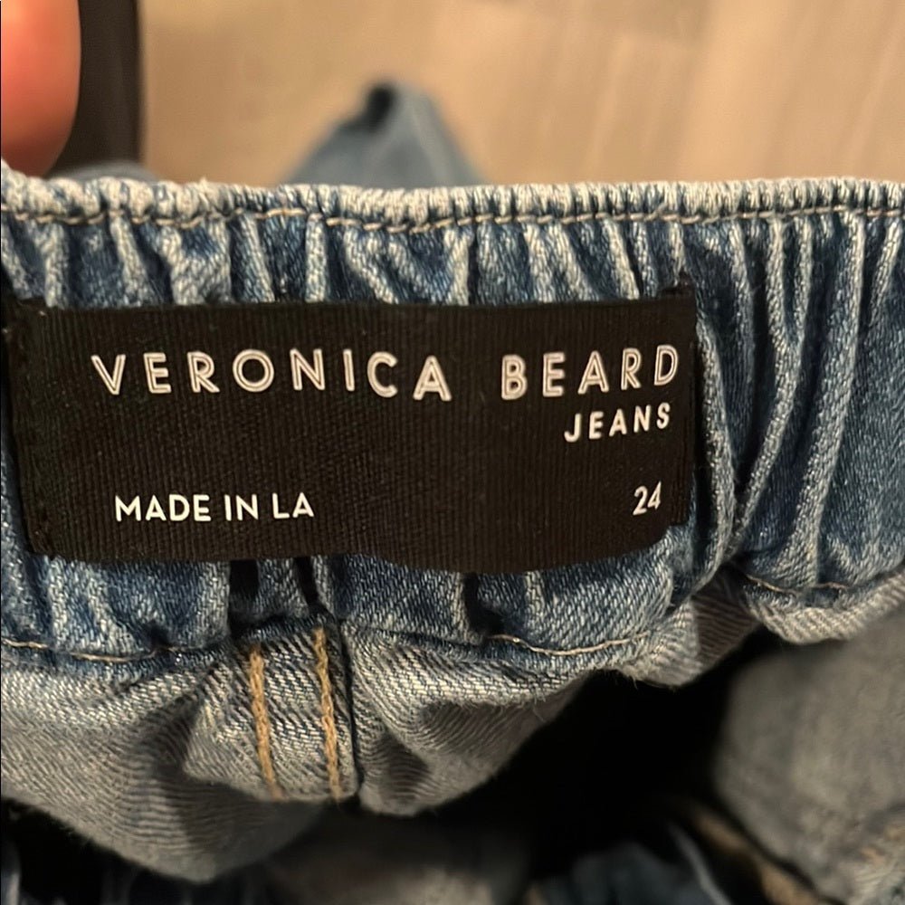 Veronica Beard Women’s Arya Straight High Rise Blue Jeans Size: 24