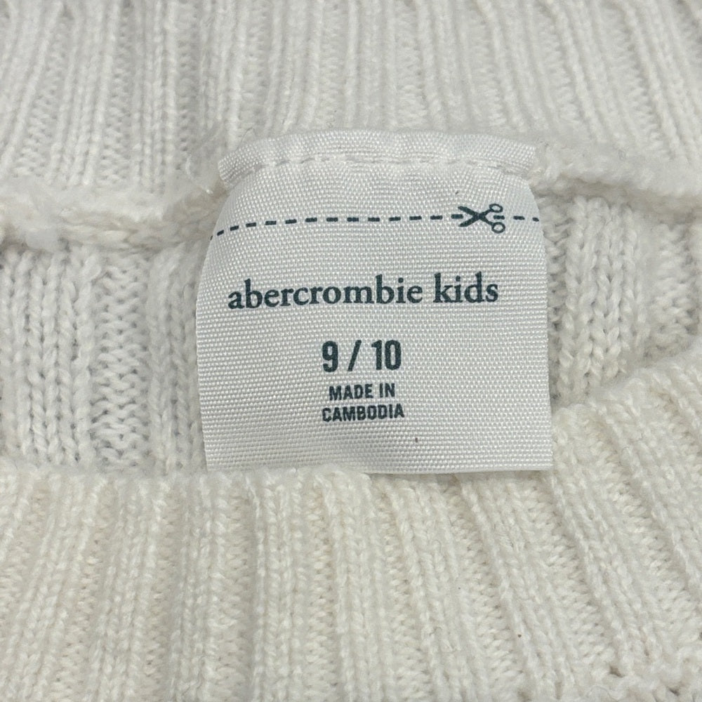 Abercrombie Kids Cream Cable Knit Sweater Size 9/10