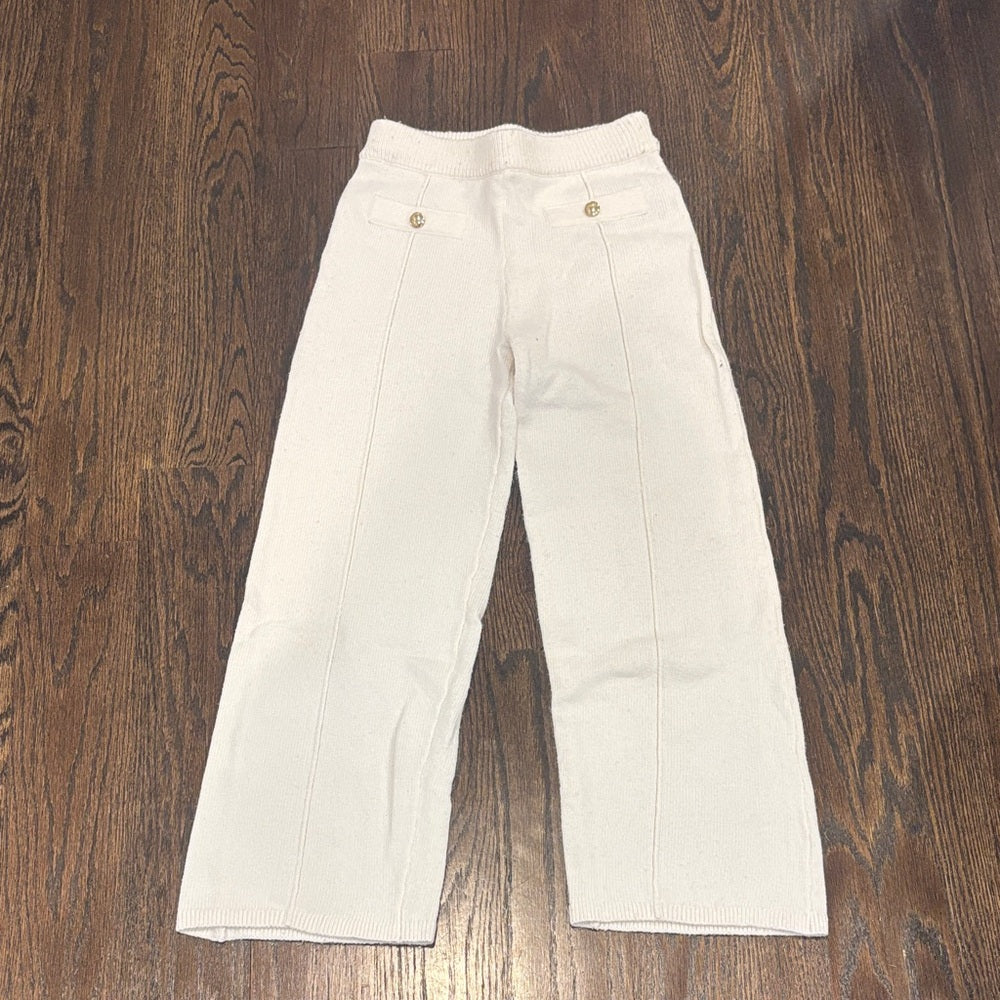 Abercrombie Kids Cream Knit Sweatpants Size 9/10