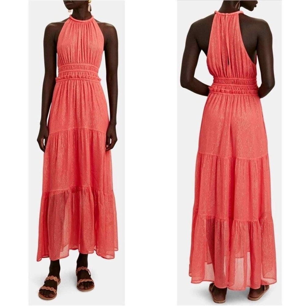 A.L.C Woman’s Pink Sparkle Maxi Dress Size 2