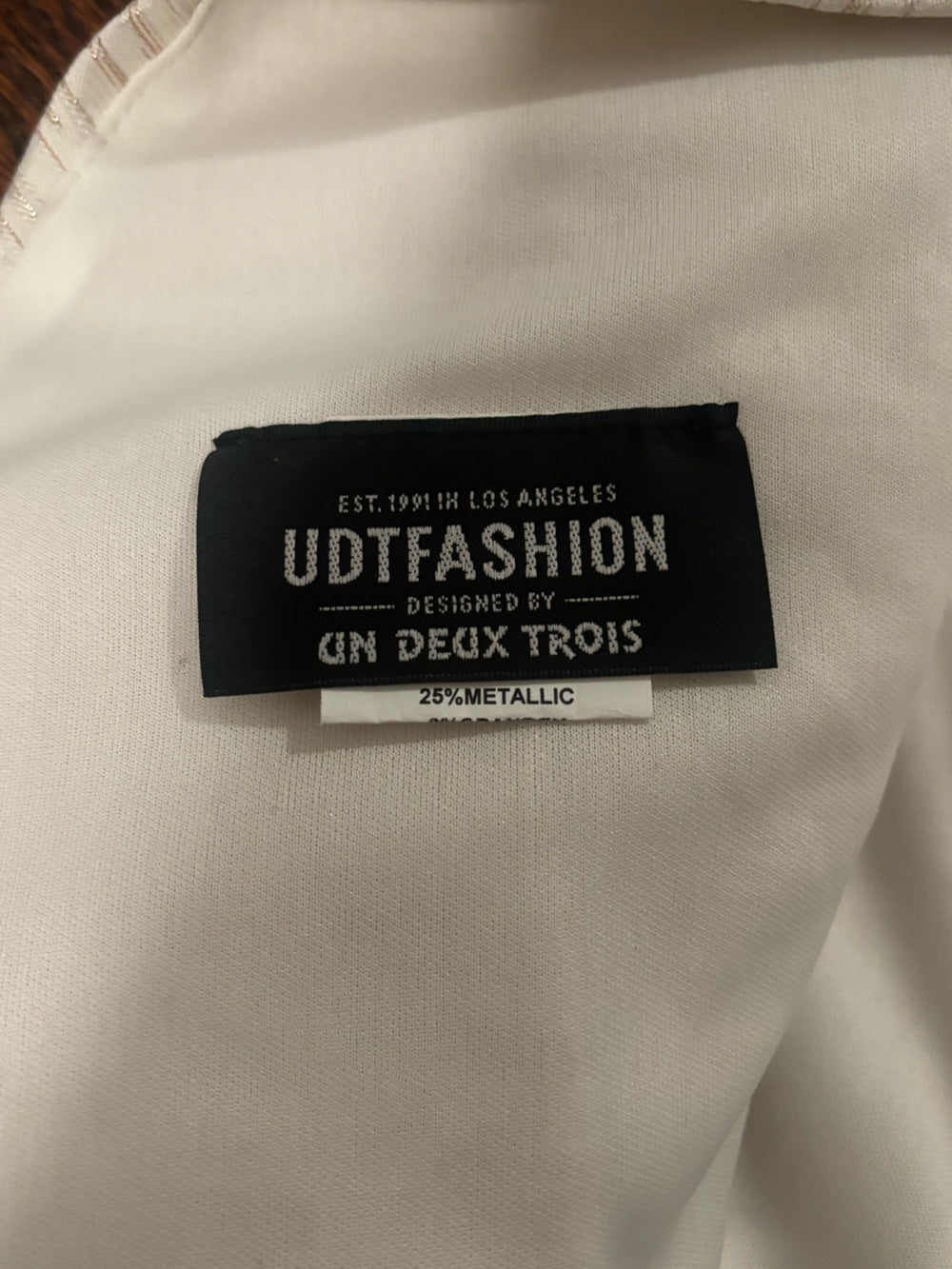NWT Un Deux Trois Girls Ivory Textured Dress Size 5