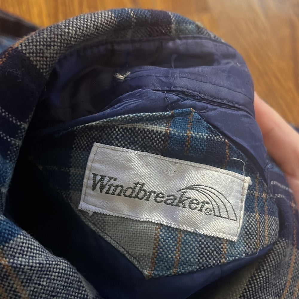 Windbreaker Men’s Blue Flannel Jacket