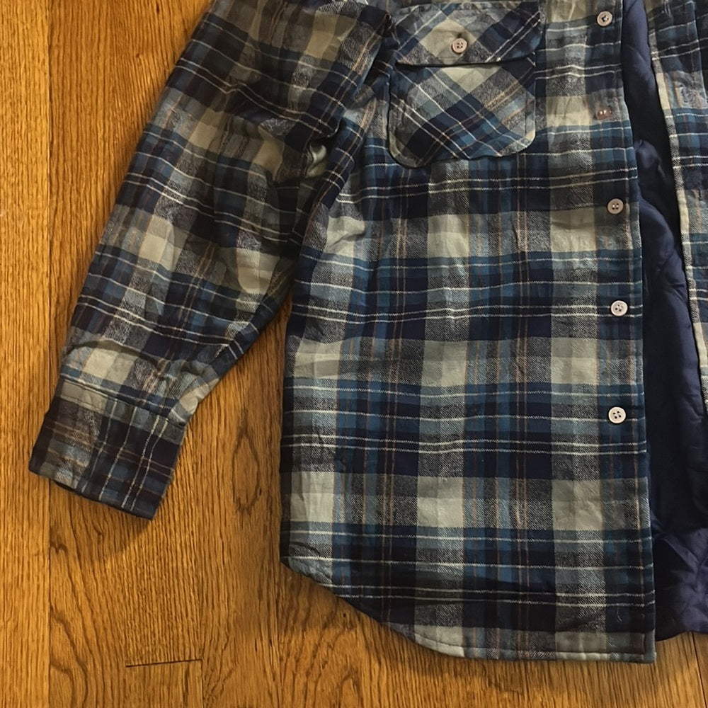 Windbreaker Men’s Blue Flannel Jacket
