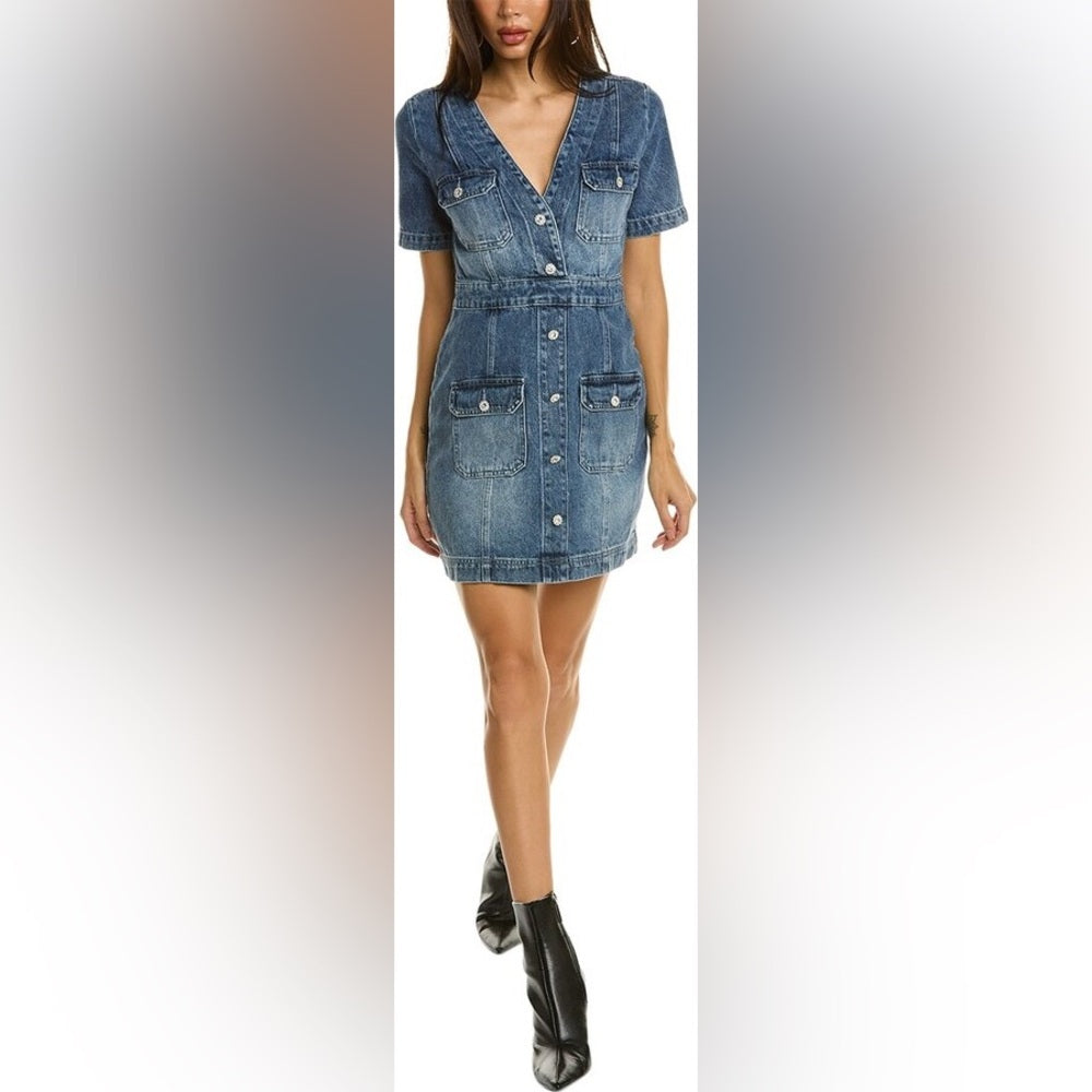 Amanda Uprichard Women's Blue Denim Dress Size S