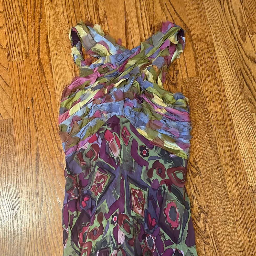 Georges Levesque Woman’s Colorful Printed Mazi Dress Size S
