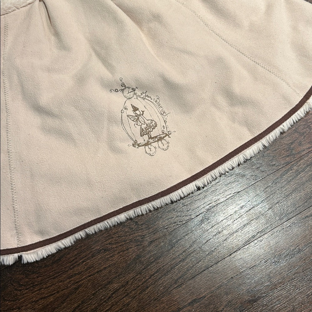 Jean Bourget Girls Cream and Brown Jacket Size 2T