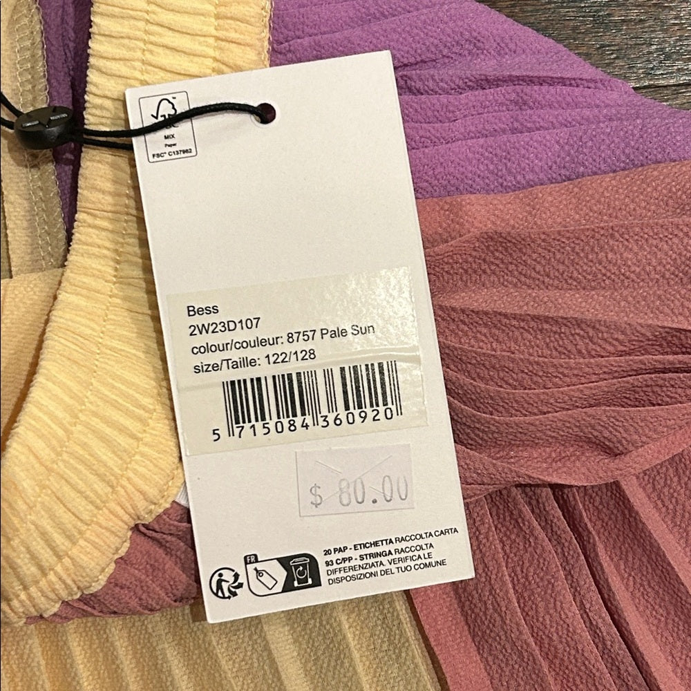 NWT Molo Girls Colorful Pleated A-Line Skirt Size 2T