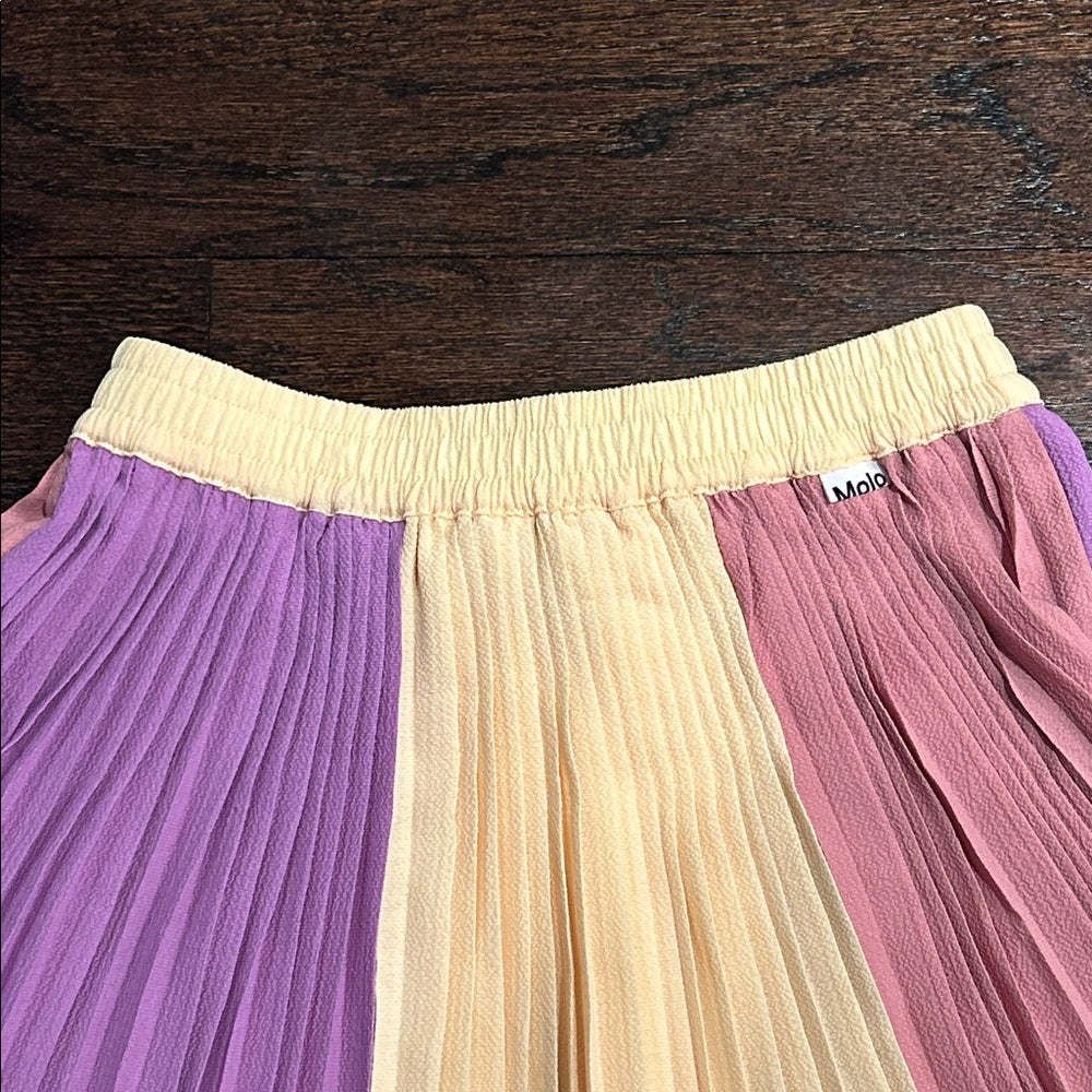 NWT Molo Girls Colorful Pleated A-Line Skirt Size 2T