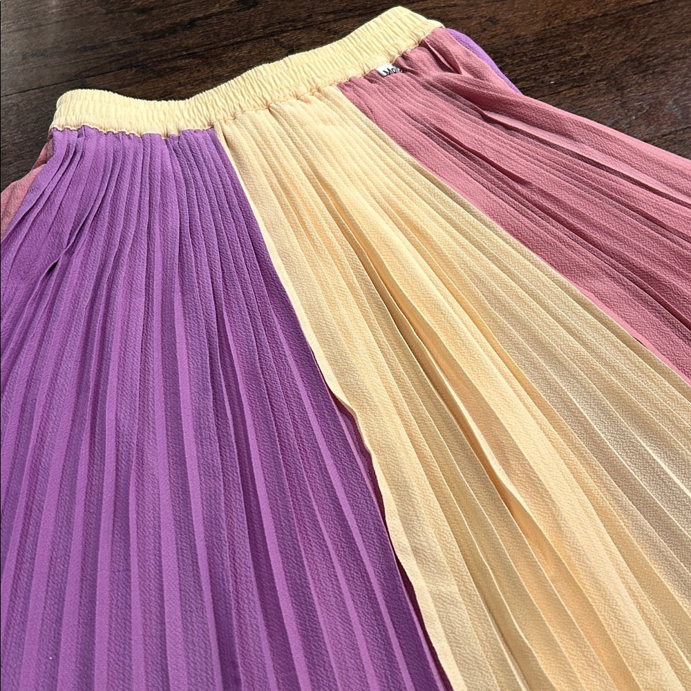 NWT Molo Girls Colorful Pleated A-Line Skirt Size 2T