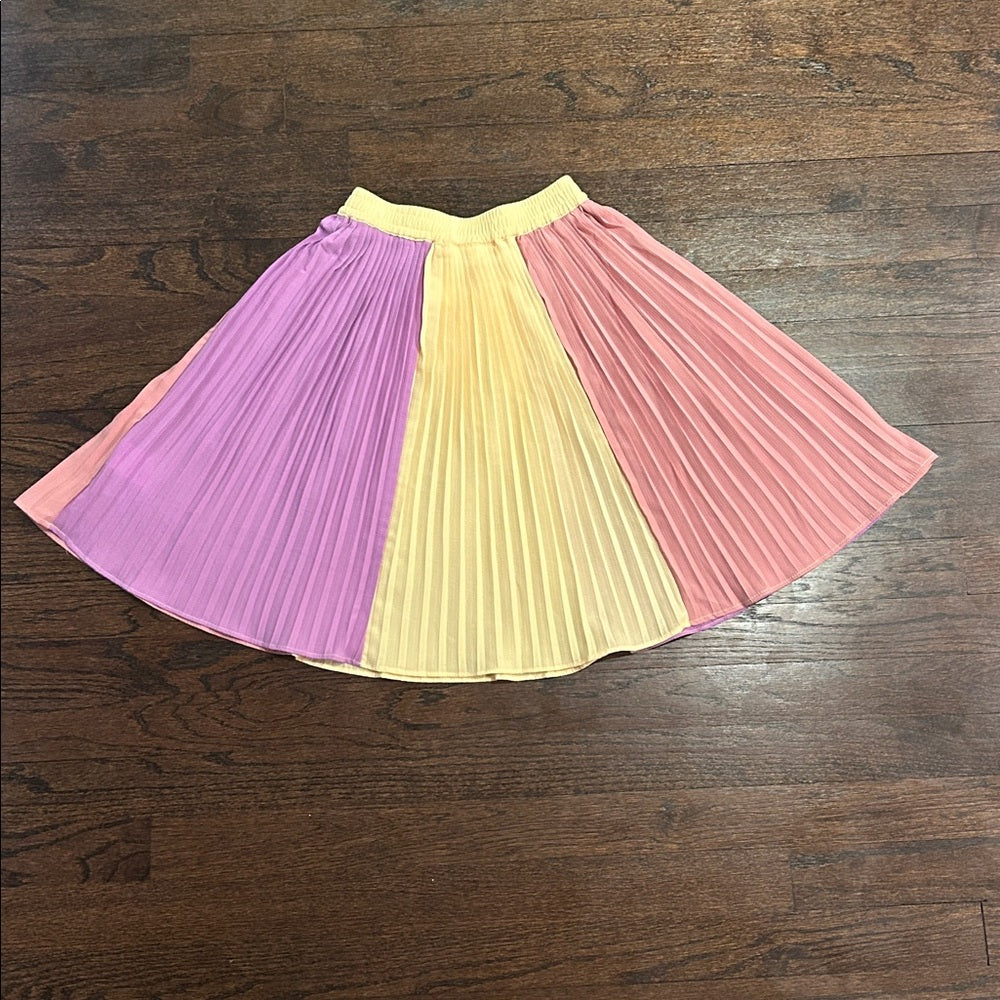 NWT Molo Girls Colorful Pleated A-Line Skirt Size 2T