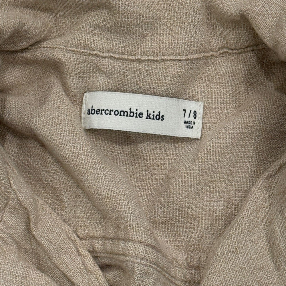 Abercrombie Kids Tan Button Down Shirt Size 7/8