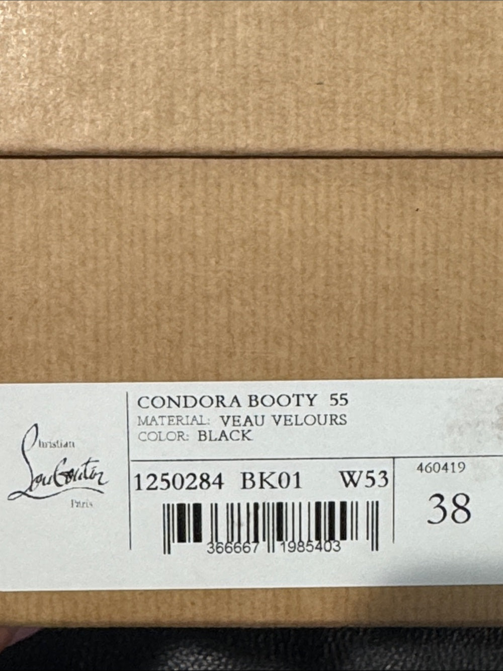 Christian Louboutin Condora 85 Black Suede Bootie Size 38/8