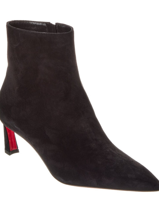 Christian Louboutin Condora 85 Black Suede Bootie Size 38/8