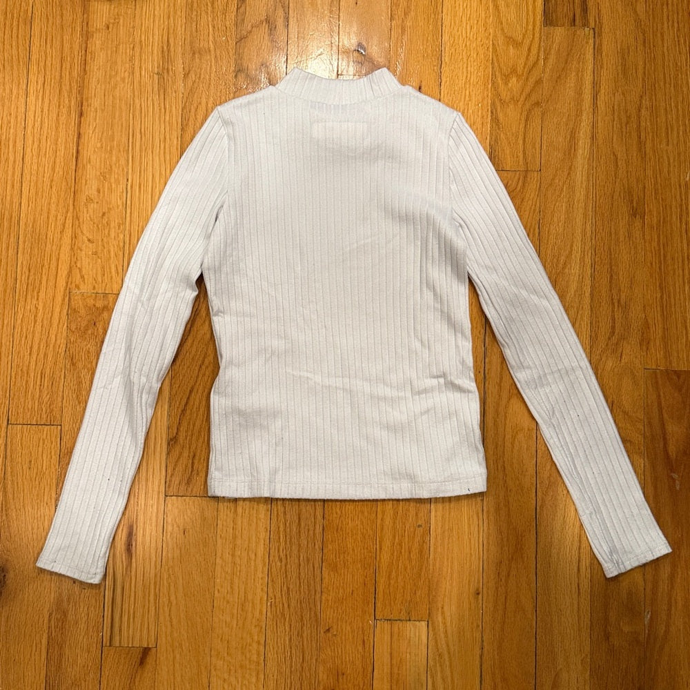 Abercrombie Kids White Ribbed Top Size 9/10