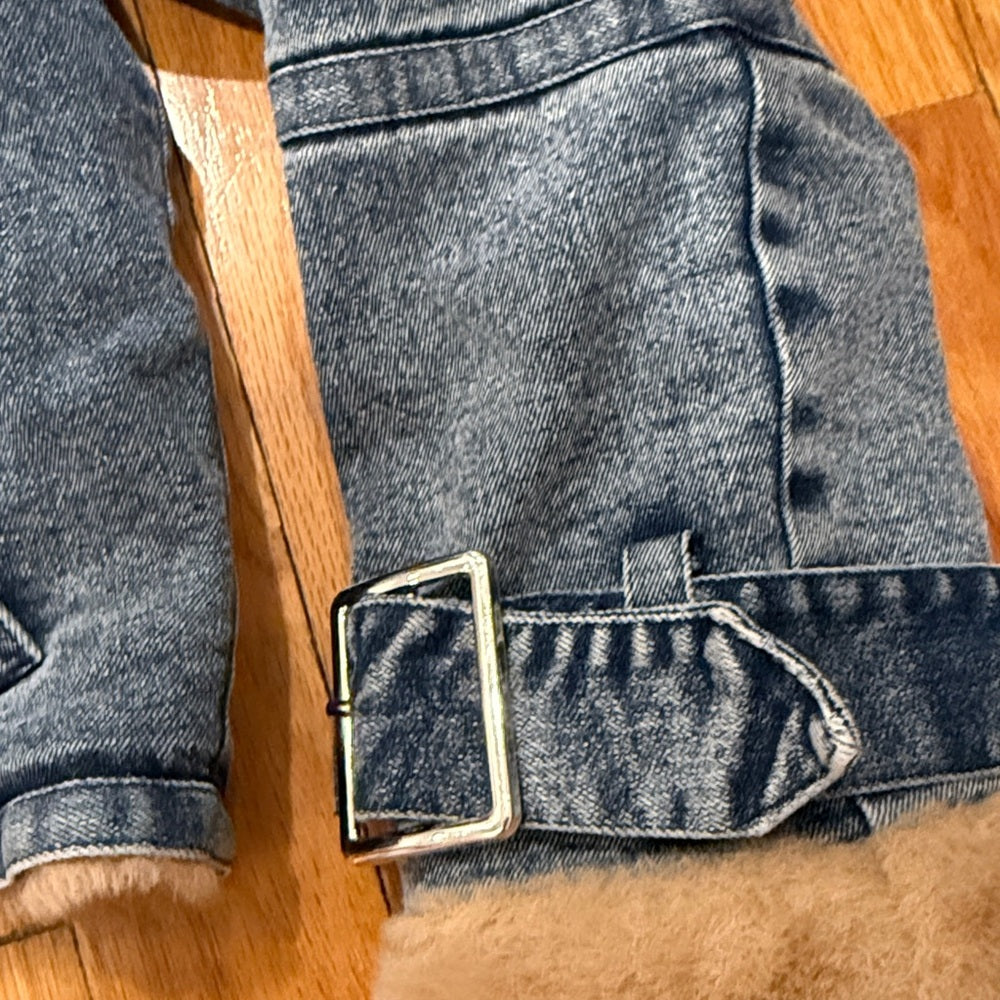 Vintage Havana Kids Denim Jacket With Fur Size M