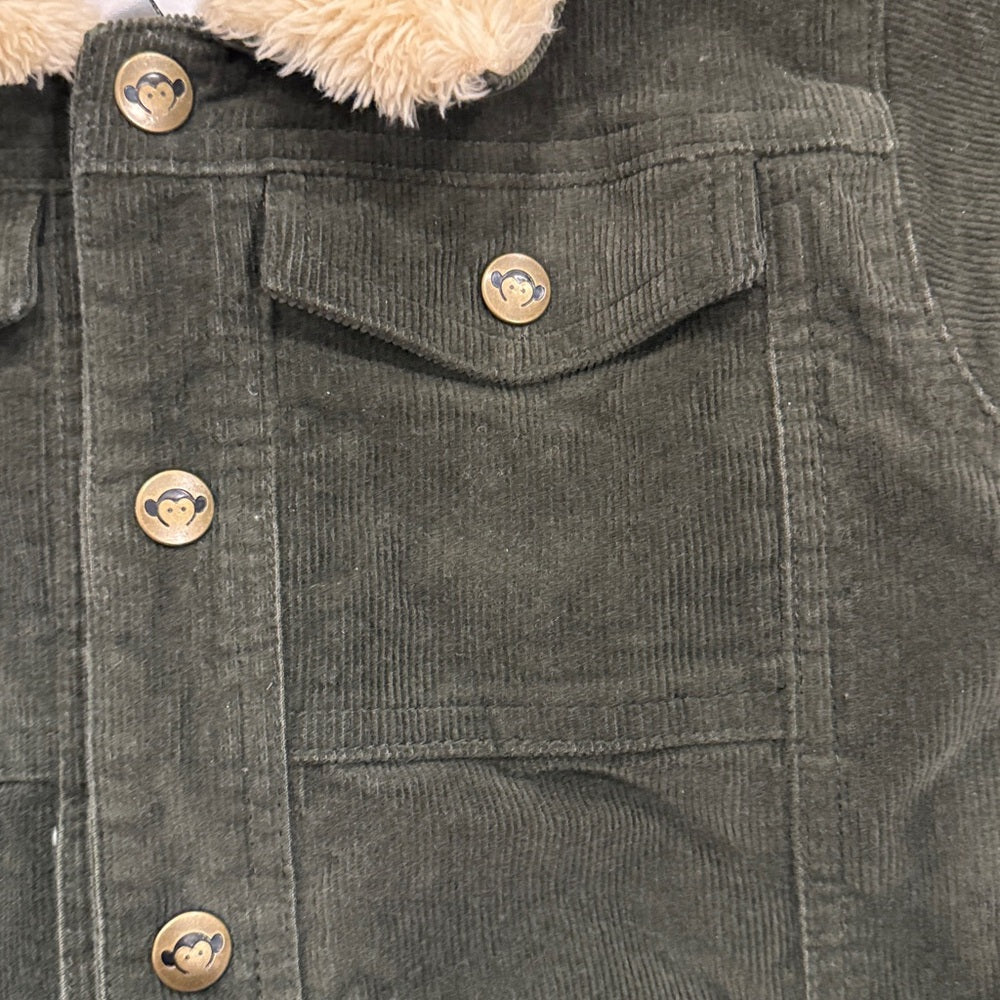 Appaman Kids Dark Green Jacket With Fur Size 8