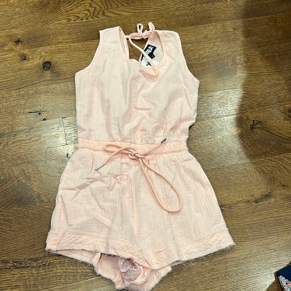 NWT KatieJNYC Girls Pink Romper Size Small
