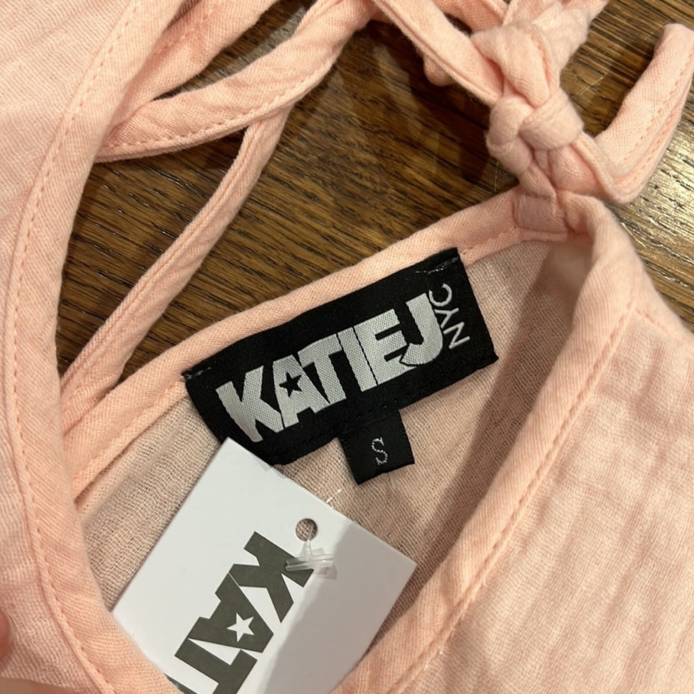 NWT KatieJNYC Girls Pink Romper Size Small