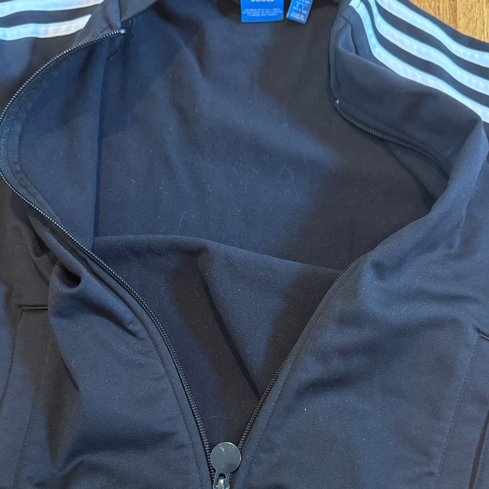 Adidas Kid’s Black Jacket with White Stripes Size Small