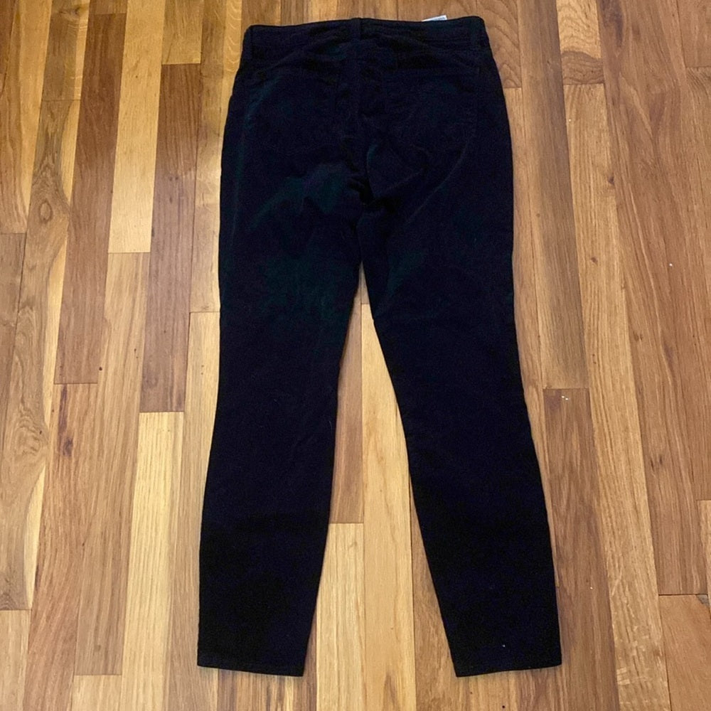 L’AGENCE Women’s Black Velvet Jeans Size 26