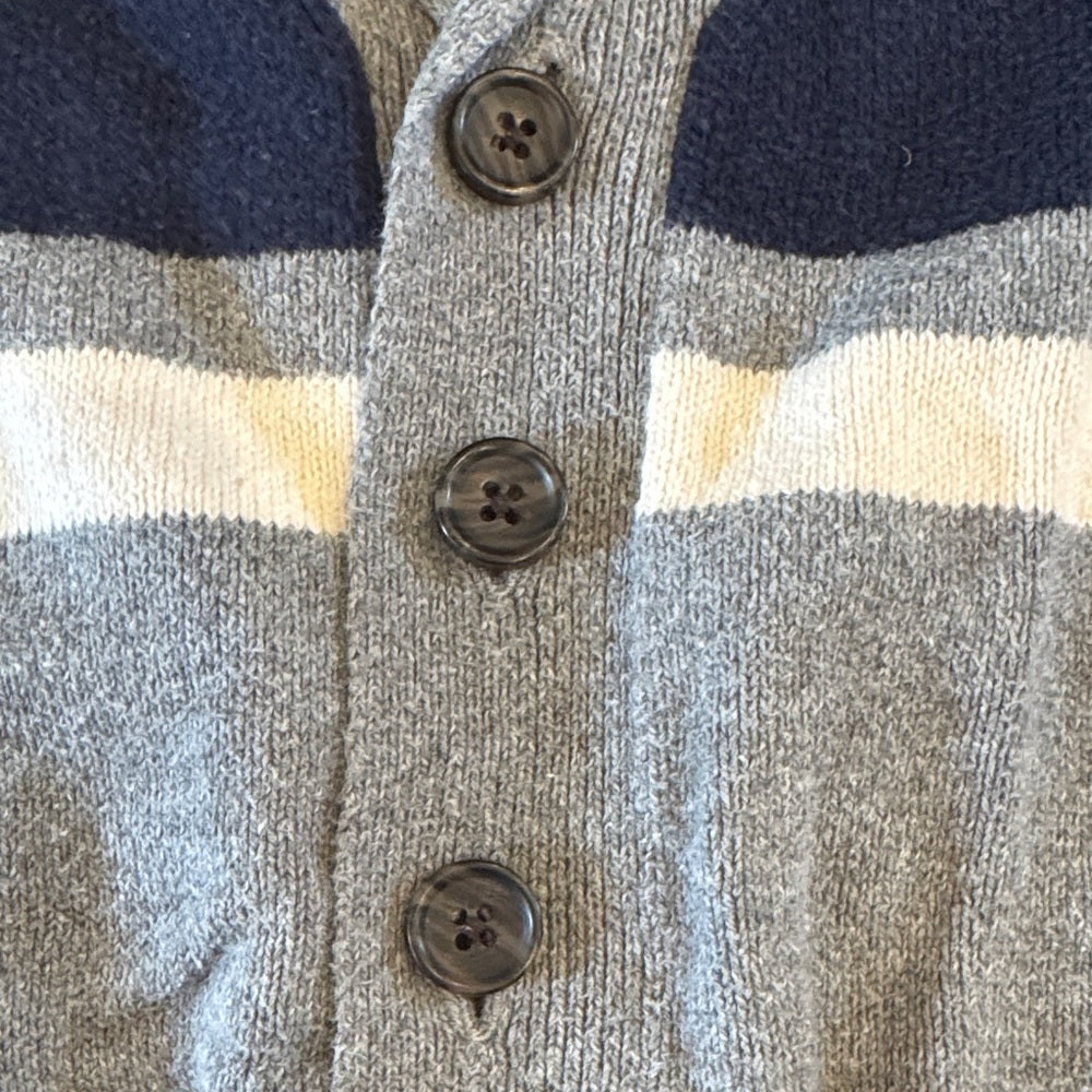 Crewcuts Kids Blue and Gray Cardigan Sweater Size 4/5