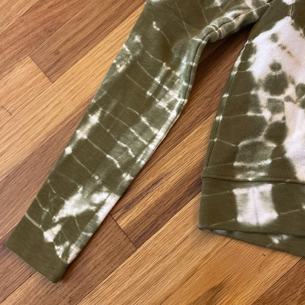 Ulla Johnson Women’s Green and White Tie Dye Sweatshirt Size P