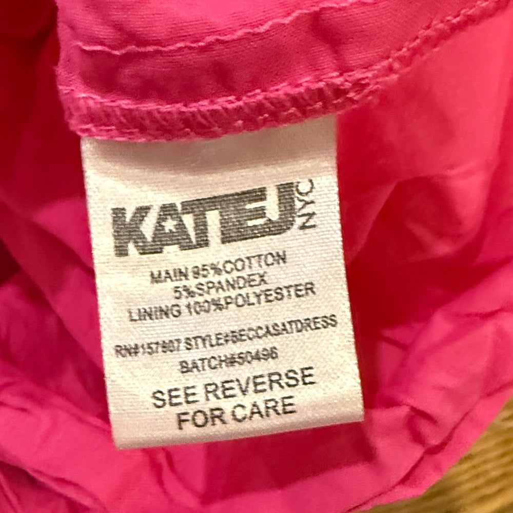 Katie J NYC Vibrant Pink Layered Kids Dress Size Small