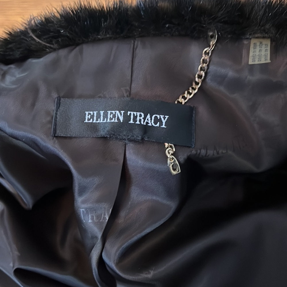 Ellen Tracy Woman’s Black Faux Fur Coat