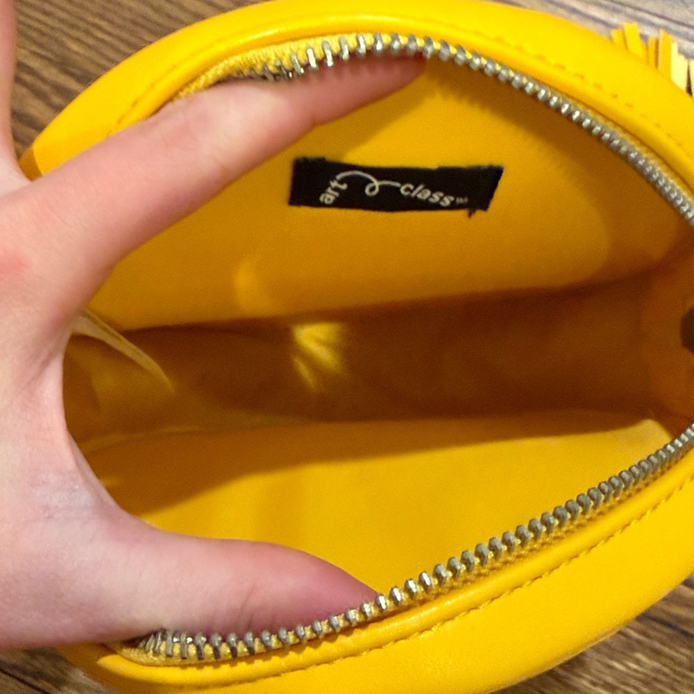 Art Class Yellow Girls Round Crossbody Bag