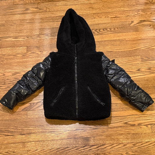 SAM. Girls Black and Silver Puffer Jacket Size 10