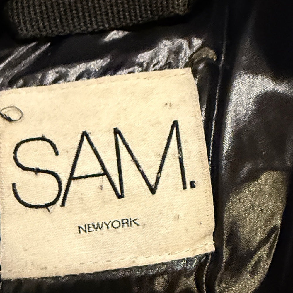 SAM. Girls Black and Silver Puffer Jacket Size 10