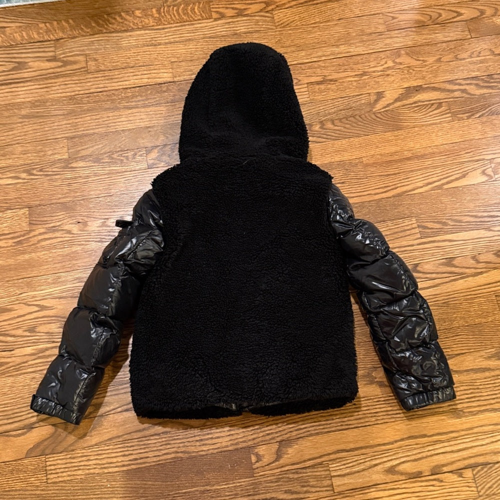 SAM. Girls Black and Silver Puffer Jacket Size 10
