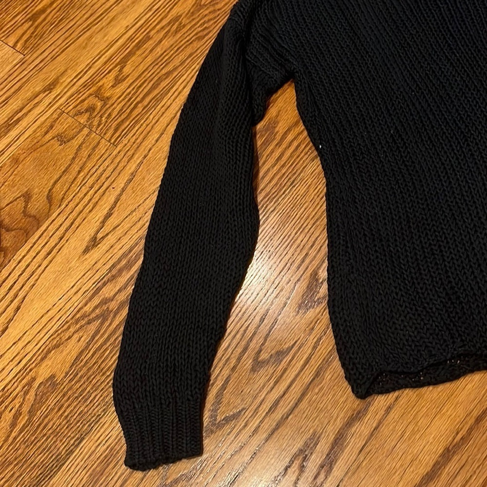 NWT Feel the Piece Terre Jacobs Woman’s Black See Through Sweater Size XS/S